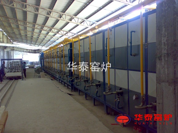 High temperature reduction flame tunnel kiln